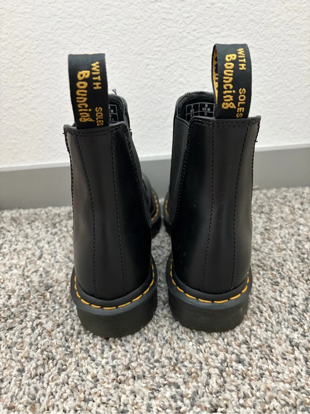 Dr. Martens Black Chukka Boots with Yellow Stitching